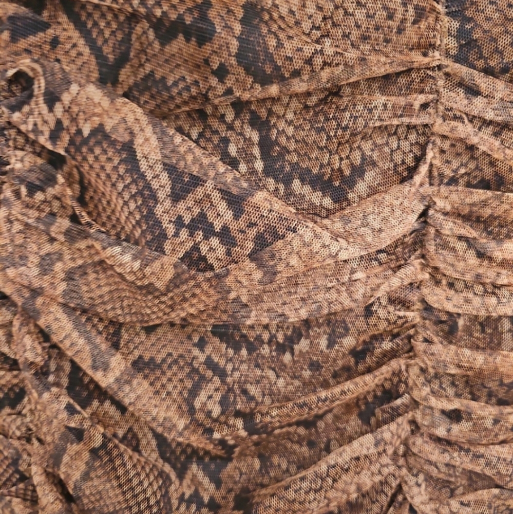 Snakeskin print mini dress
